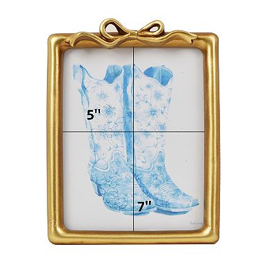 Gold Bow Tabletop Picture Frame