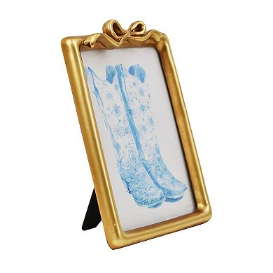 Gold Bow Tabletop Picture Frame