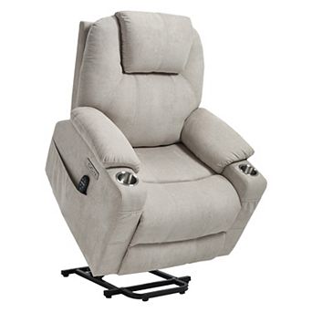 Up to 350 LBS Power Lift Recliner Chair with 8-Point Vibration Massage Lumbar Heating Type-C Ports