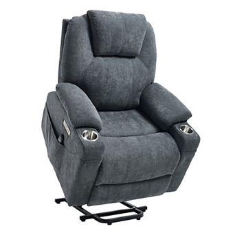 Up to 350 LBS Power Lift Recliner Chair with 8-Point Vibration Massage Lumbar Heating Type-C Ports