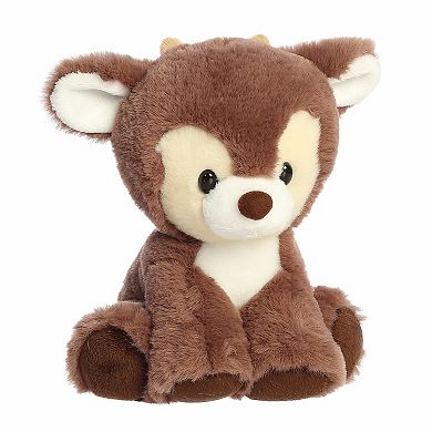 Aurora Small Cocoa Brown Festive Stuffed Animal Dashing Reindeer Holiday