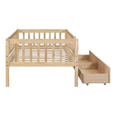 Merax Daybed Wood Bed with Two Drawers