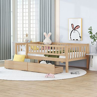 Merax Daybed Wood Bed with Two Drawers