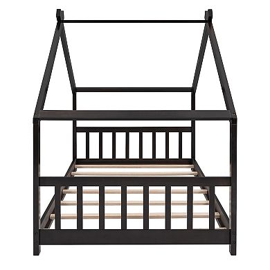 Merax Twin Size House Bed Wood Bed