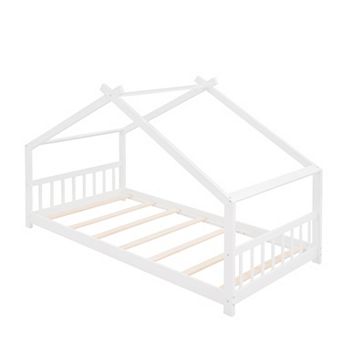 Merax Twin Size House Bed Wood Bed