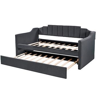 Merax Upholstered Twin Daybed with Trundle