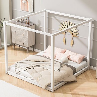 Merax Canopy Platform Bed with Support Legs