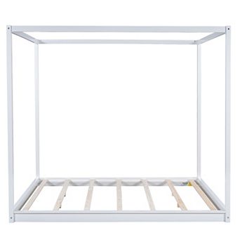 Merax Canopy Platform Bed with Support Legs