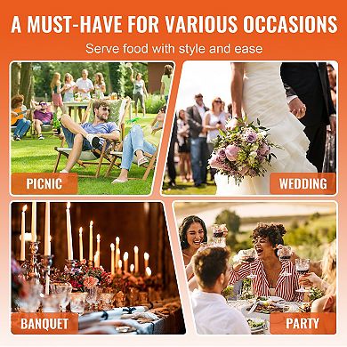 5 Qt Chafing Dish Buffet Set, 4-Pack Rose Gold Catering Warmers