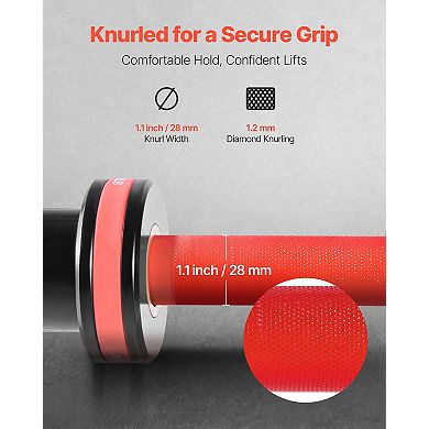 6FT Barbell Bar 2-Inch Olympic Weight Bar Knurled Grip 700 LB Capacity