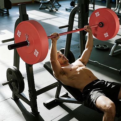 6FT Barbell Bar 2-Inch Olympic Weight Bar Knurled Grip 700 LB Capacity