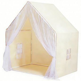 Kids Yurt Play Tent with Mat & Lamp, Indoor Outdoor