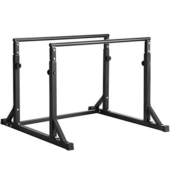 Adjustable Dip Bar Station, 800 lbs Capacity Heavy-Duty Push-Up & Dip Stand