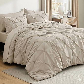 Pinch Pleat Comforter With Sheets