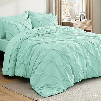 Pinch Pleat Comforter With Sheets