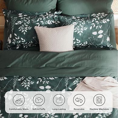 Comforter Set With Botanical Flowers