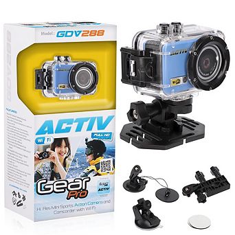 Pyle Gear Pro ACTIV Mini HD Action Camera Camcorder with Wi-Fi (GDV288BL) - Blue