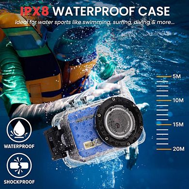 Pyle Gear Pro ACTIV Mini HD Action Camera Camcorder with Wi-Fi (GDV288BL) - Blue