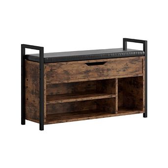 ENTRYWAY BENCH OTTOMAN WITH SLIDING DOORS