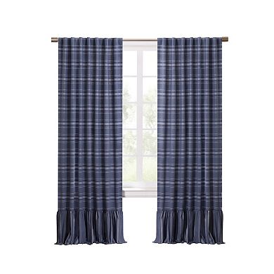 Martha Stewart Ruffle Stripe 2-Piece Window Curtain Set