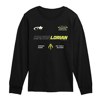 Boys 8-20 Star Wars The Mandalorian Racing Jersey Long Sleeve Graphic Tee
