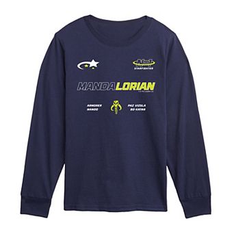 Boys 8-20 Star Wars The Mandalorian Racing Jersey Long Sleeve Graphic Tee