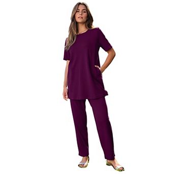 Roaman's Women's Plus Size Soft Knit Pocket Tunic