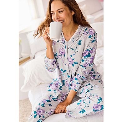 Only Necessities Plus Size Snap-Front Pajama