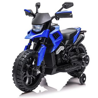 6v Electric Dirt Bike, Kids Ride on Motorcycle with Traning Wheels, 2-5 MPH, Headlight & Music