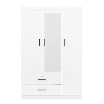 Merax 3-Door Mirror Wardrobe with shelves