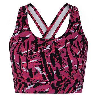 Dare 2B Womens/Ladies Wave Zebra Print Sports Bra
