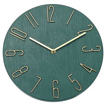 12" Vintage Wall Clock, Modern Rustic Metal Small Clocks for Bedroom Kitchen, Silent Non Ticking