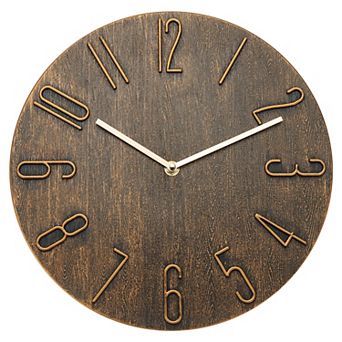 12" Vintage Wall Clock, Modern Rustic Metal Small Clocks for Bedroom Kitchen, Silent Non Ticking
