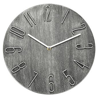 12" Vintage Wall Clock, Modern Rustic Metal Small Clocks for Bedroom Kitchen, Silent Non Ticking