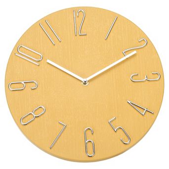 12" Vintage Wall Clock, Modern Rustic Metal Small Clocks for Bedroom Kitchen, Silent Non Ticking
