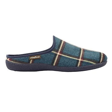 Goodyear Mens Checkmate Checked Mule Slippers