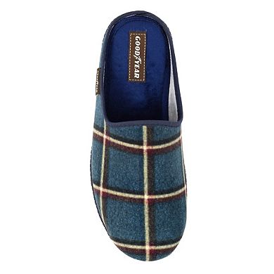 Goodyear Mens Checkmate Checked Mule Slippers
