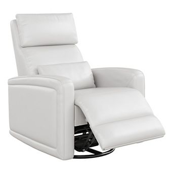Manual Recliner,Sofa Rocking Chair w/360° Swivel, Adjustable Backrest and Footstool,Concealed Pull