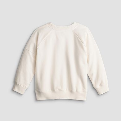Baby & Toddler Girl Jumping Beans® Oversized Crew Sweatshirt
