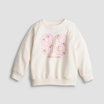Baby & Toddler Girl Jumping Beans® Oversized Crew Sweatshirt