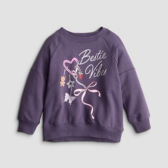 Baby & Toddler Girl Jumping Beans® Oversized Crew Sweatshirt