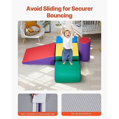 5-Piece Foam Climbing Set for Toddlers PU Leather Blocks for Crawling & Play