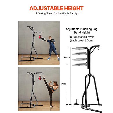 Punching Bag Stand 2-in-1 Heavy Duty Speed Bag and Bag Stand Holds 140 LB