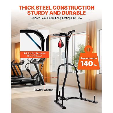Punching Bag Stand 2-in-1 Heavy Duty Speed Bag and Bag Stand Holds 140 LB