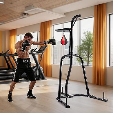 Punching Bag Stand 2-in-1 Heavy Duty Speed Bag and Bag Stand Holds 140 LB