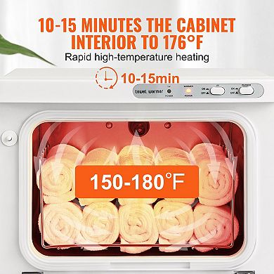 8L Professional Spa Towel Warmer with Dual Stainless Steel Racks