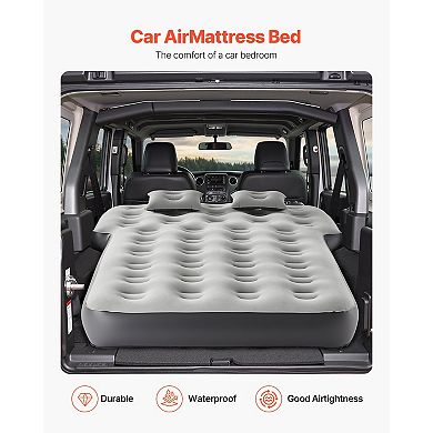 Car Air Mattress for SUV and Jeep Camping with Built-In Pump and Pillows