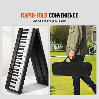 88-Key Folding Keyboard Piano Portable Digital Piano with Bag Pedal
