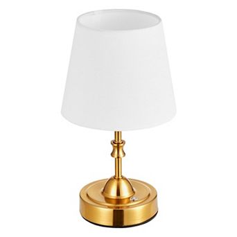 Small Gold Cordless Desk Lamp with 3-Level Brightness Control