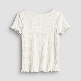 Baby & Toddler Girl Jumping Beans® Short Sleeve Smocked Jersey Tee
